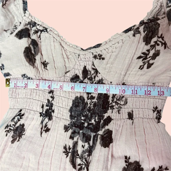 Free People Forget Me Not Midi Maxi Dress Peach Gray XS - Picture 10 of 12